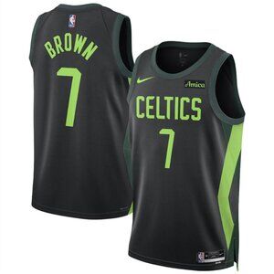 Mens 7 Jaylen Brown Black Stitched Jersey
